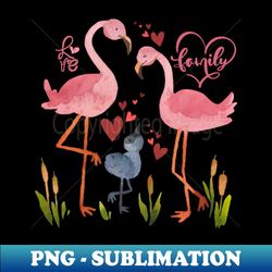 Pink flamingoes family - Aesthetic Sublimation Digital File - Revolutionize Your Designs