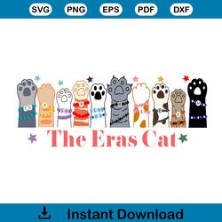 Cute Cat The Eras Cat Christmas PNG Sublimation Design