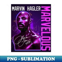 Marvelous Marvin Hagler Boxing Legend Signature Vintage Retro 80s 90s Bootleg Rap Style - Exclusive Sublimation Digital File - Capture Imagination with Every Detail