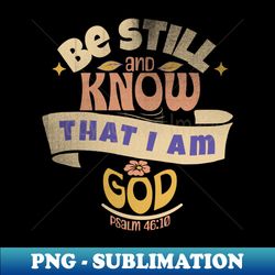 be still and know that i am god - creative sublimation png download - transform your sublimation creations