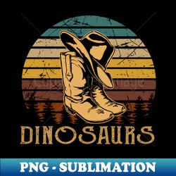 Metal Bands Dinosaurs Cowboy Boots Gifts Women - Exclusive PNG Sublimation Download - Unleash Your Creativity