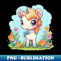 Blue Unicorn - Sublimation-Ready PNG File - Perfect for Personalization
