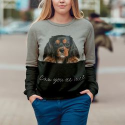 Can You See Me – Cavalier King Charles Spaniel Sweater, Unisex Sweater, Sweater For Dog Lover