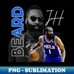 James Harden - Digital Sublimation Download File - Vibrant and Eye-Catching Typography