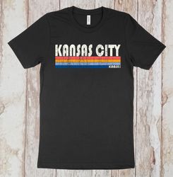 Buy 1 Get 1 Half Off!  Vintage 70s 80s Style Kansas City Kansas Tshirt, Kansas City KS Shirt,  Retro Womens Mens Tshirts