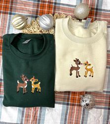 Christmas Sweatshirt, Christmas Embroidered Sweatshirt, Retro Christmas Sweatshirt, Vintage Christmas Sweatshirt, Christ