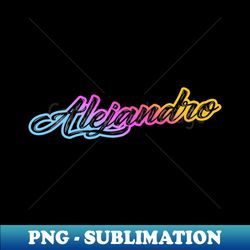 Name Alejandro - Retro PNG Sublimation Digital Download - Unleash Your Creativity