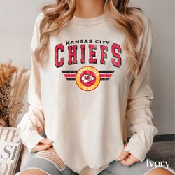 Comfort Colors Long Sleeve Kansas City Chiefs Shirt, Long Sleeve Cheifs Shirt, Kansas City Chiefs Shirt,   Vintage Kansa