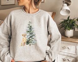 Custom Dog Christmas Tree Sweater Christmas Sweatshirt Soft Women Christmas Sweatshirt Christmas Party Sweatshirt Women