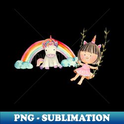 rainbow and pony - Signature Sublimation PNG File - Stunning Sublimation Graphics