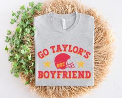 Go Taylor's Boyfriend Shirt, Funny Kansas Football Tshirt, Cute Boyfriend Football Fan Tee, Humor Taylor's BF Tee, Distr