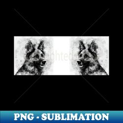 MUG 2 SIDES PRINT - German Shepherd Dog Black and White Watercolor 04 - Unique Sublimation PNG Download - Unleash Your Inner Rebellion
