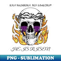 Iesus Nazarenus Rex Iudaeorum Skull - Signature Sublimation PNG File - Perfect for Personalization