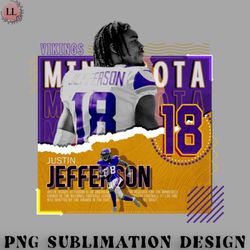 Football PNG Justin Jefferson Football Paper Poster Vikings