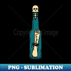 message in a bottle - professional sublimation digital download - vibrant and eye-catching typography