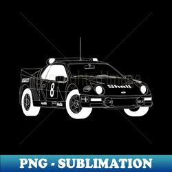 Ford RS200 White Outline - Retro PNG Sublimation Digital Download - Spice Up Your Sublimation Projects