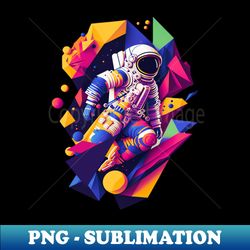 Astronaut Abstract Geometry - Decorative Sublimation PNG File - Revolutionize Your Designs