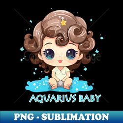 aquarius baby 3 - decorative sublimation png file - bring your designs to life