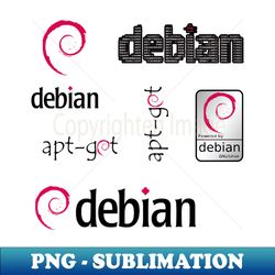 debian sticker set - PNG Transparent Sublimation File - Perfect for Sublimation Mastery