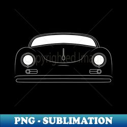 Porsche 356 Speedster White Outline - Vintage Sublimation PNG Download - Unlock Vibrant Sublimation Designs