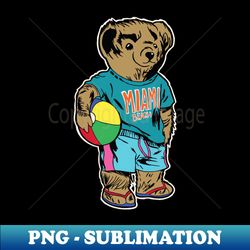 beach bear - decorative sublimation png file - defying the norms