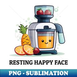 Fruit Juicer Resting Happy Face Funny Healthy Novelty - Sublimation-Ready PNG File - Perfect for Sublimation Art
