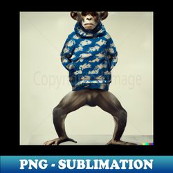 Monkey with Human Clothing Design Funky and colorful - Special Edition Sublimation PNG File - Capture Imagination with Every Detail