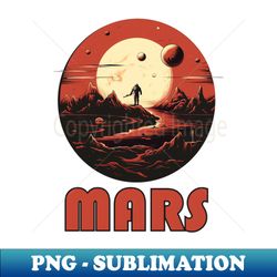 A science fiction scene of the planet Mars - Artistic Sublimation Digital File - Transform Your Sublimation Creations