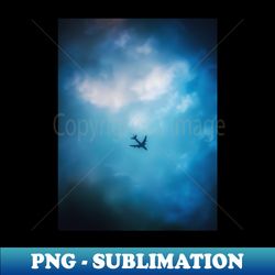 Clouds Sky Plane Flight Travel Away - Signature Sublimation PNG File - Add a Festive Touch to Every Day