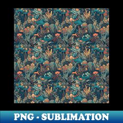 aquatic seamless pattern underwater sea life ocean marine aquarium coral water plants fish nautical - png transparent sublimation file - perfect for sublimation mastery