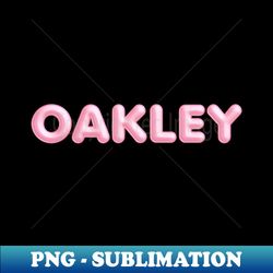 oakley name pink balloon foil - aesthetic sublimation digital file - revolutionize your designs