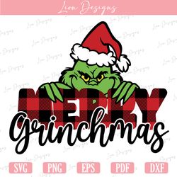 Merry Grinchmas Svg, Santa Hat Svg, Christmas Buffalo Svg, Xmas Svg, Funny Christmas Svg, Winter Svg, Christmas Shirt, H