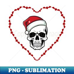 Santas skulls heart - High-Quality PNG Sublimation Download - Add a Festive Touch to Every Day