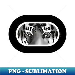 Intense stare from a tiger - Black and White variation - Modern Sublimation PNG File - Spice Up Your Sublimation Projects