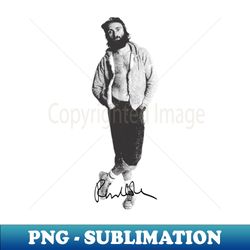 Phil Collins Young With Signature  Vintage Halftone Style - Instant PNG Sublimation Download - Enhance Your Apparel with Stunning Detail