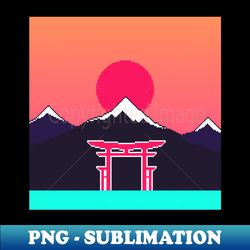 Japanese Portal Sunset - Decorative Sublimation PNG File - Enhance Your Apparel with Stunning Detail