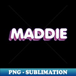 Pink Layered Maddie Name Label - Instant PNG Sublimation Download - Enhance Your Apparel with Stunning Detail