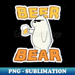 36 Beer Bear - Exclusive PNG Sublimation Download - Stunning Sublimation Graphics