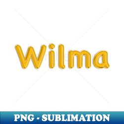 gold balloon foil wilma name - instant png sublimation download - unleash your inner rebellion