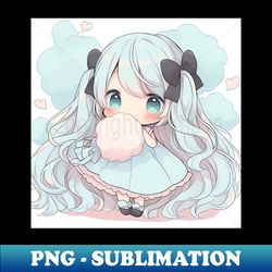cotton candy girl - creative sublimation png download - create with confidence