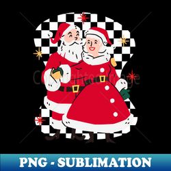Retro Santa and Mrs Claus - Exclusive Sublimation Digital File - Unlock Vibrant Sublimation Designs
