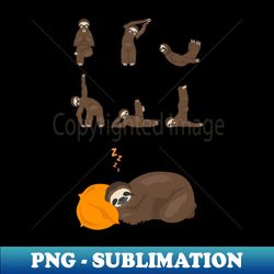 sloths love to sleep - Signature Sublimation PNG File - Transform Your Sublimation Creations