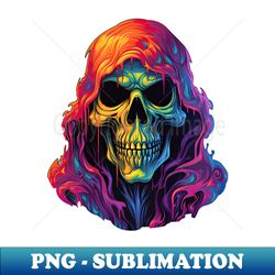 Halloween melting Skull - Stylish Sublimation Digital Download - Vibrant and Eye-Catching Typography