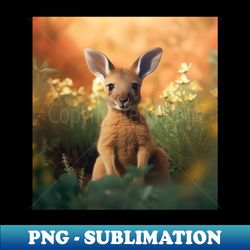 cute baby kangaroo - cute baby animals - premium sublimation digital download - fashionable and fearless