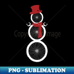 Cycling Snowman WhiteRed - Stylish Sublimation Digital Download - Capture Imagination with Every Detail