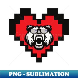 Pixel panda bear - Vintage Sublimation PNG Download - Perfect for Creative Projects