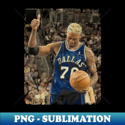 Dennis Rodman in DALLAS 70 - Vintage Sublimation PNG Download - Capture Imagination with Every Detail