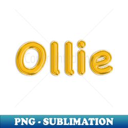 gold balloon foil ollie name - artistic sublimation digital file - defying the norms