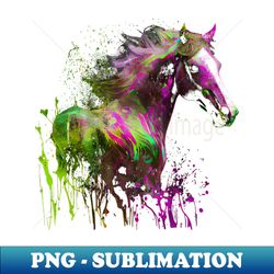 Beautiful Horse Lover Horseback Riding Colorful - Vintage Sublimation PNG Download - Boost Your Success with this Inspirational PNG Download