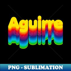Rainbow Layers Aguirre Name Label - Instant Sublimation Digital Download - Perfect for Personalization